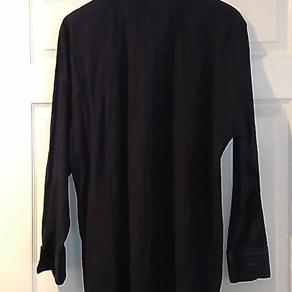 Jhane Barnes Navy Blue Mens Shirt - Picture 7 of 7